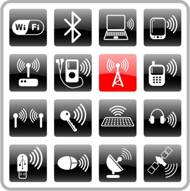 Wireless icons clipart