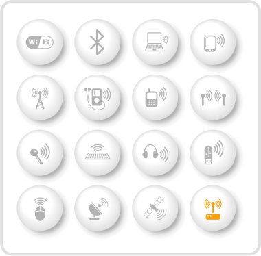 Wireless icons clipart