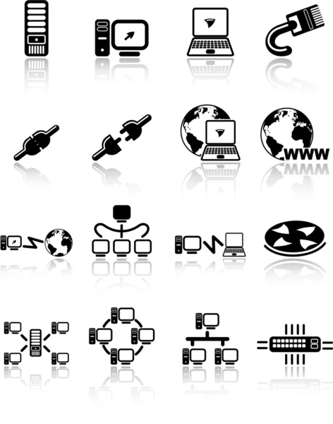 Iconos de red Ilustraciones de stock libres de derechos
