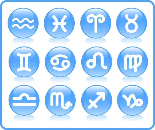 Zodiac icons — Stock Vector