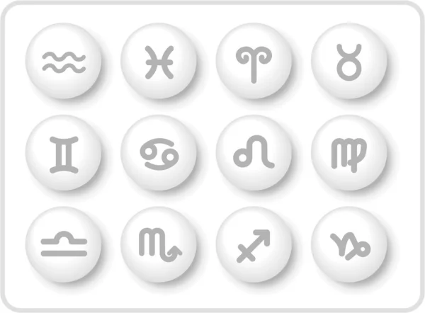 Icone zodiacali — Vettoriale Stock