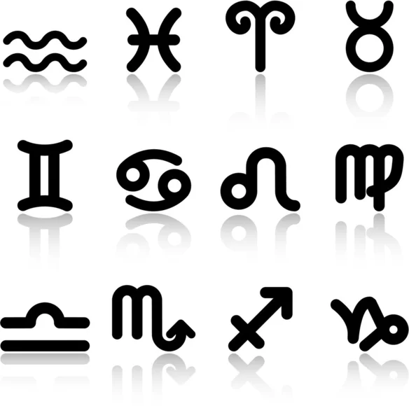 Зодиакальные иконы — стоковый вектор