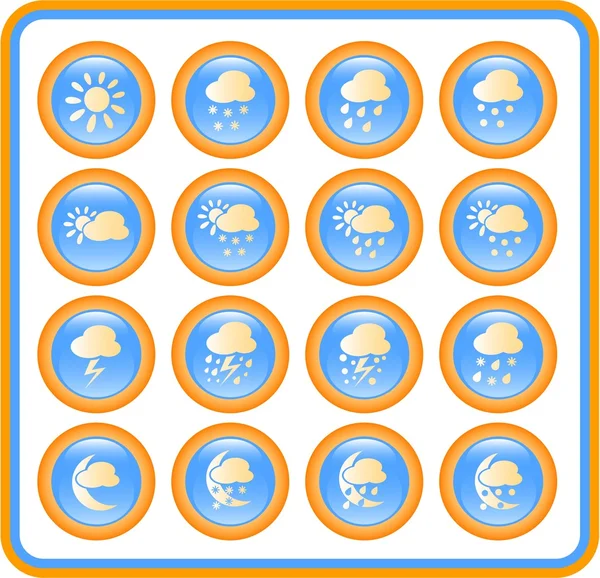 Weather icons — Stock Vector