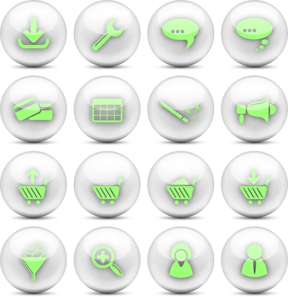 Symbole auf der Webseite — Stockvektor