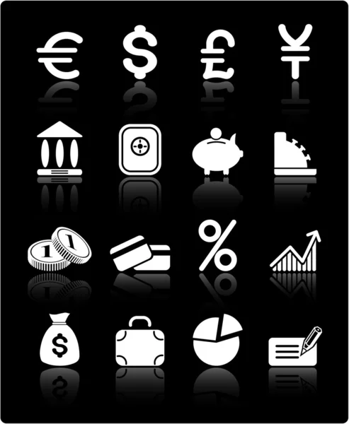 Иконы денег — стоковый вектор