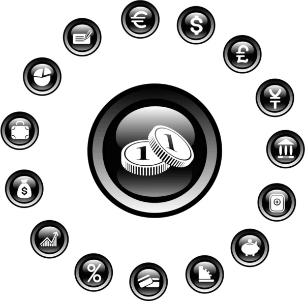 Icone di denaro — Vettoriale Stock