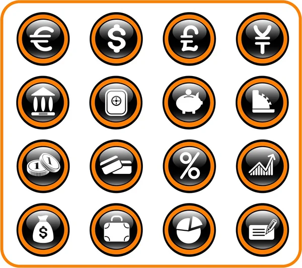 Icone di denaro — Vettoriale Stock