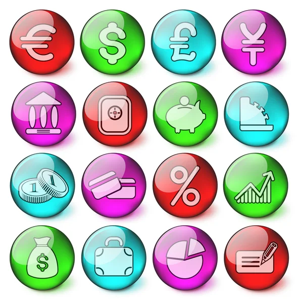 Iconos de dinero — Vector de stock