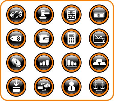 Money icons clipart