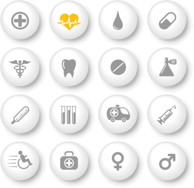 Medical icons clipart