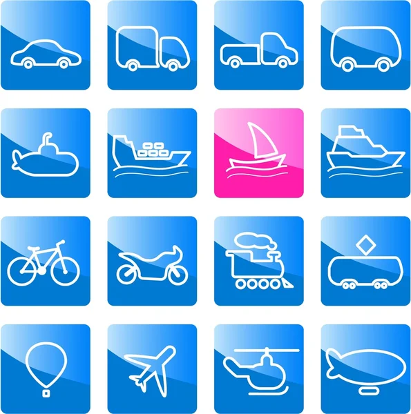 Iconos de transporte Vectores de stock libres de derechos