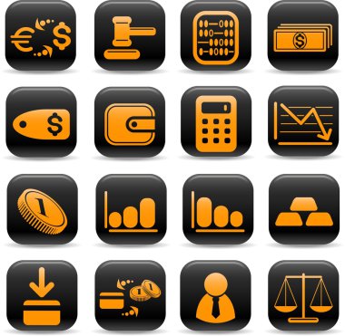 Money icons clipart