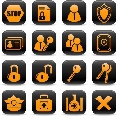 Security icons clipart