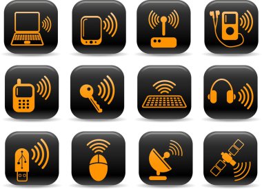 Wireless icons clipart