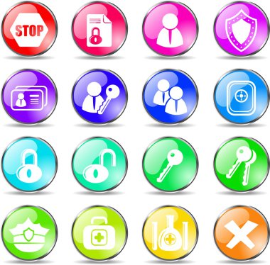 Security icons clipart