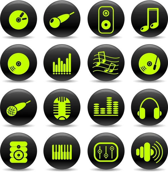 Iconos de audio — Archivo Imágenes Vectoriales