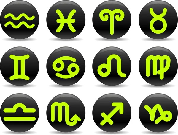Iconos del zodíaco Ilustración de stock