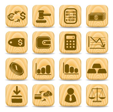 Money icons clipart