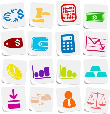 Money icons clipart