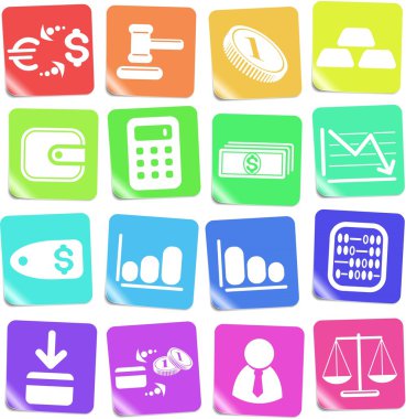 Money icons clipart