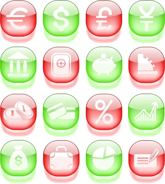 Ícones de dinheiro — Vetor de Stock