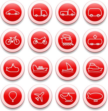 Transport icons clipart