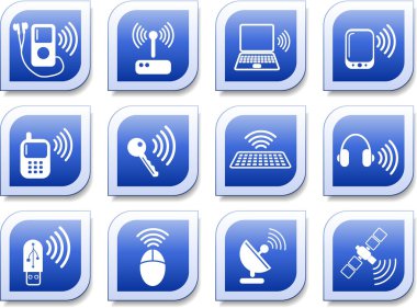 Wireless icons clipart