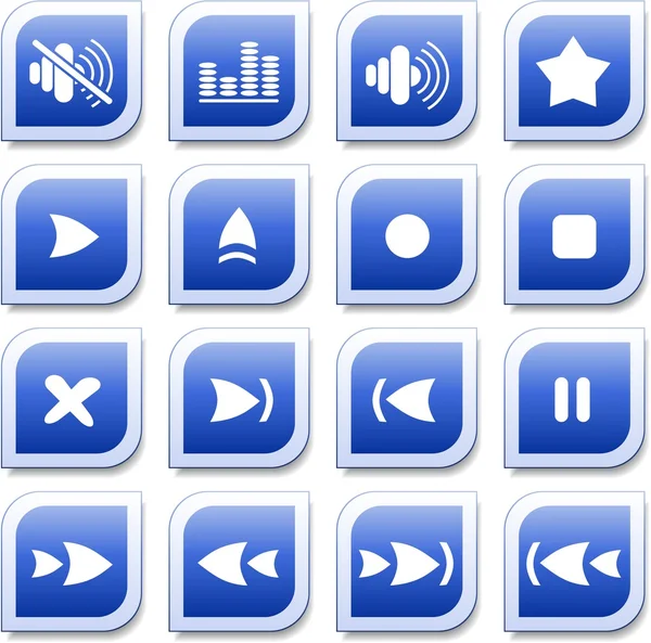 Iconos del reproductor multimedia Vectores de stock libres de derechos