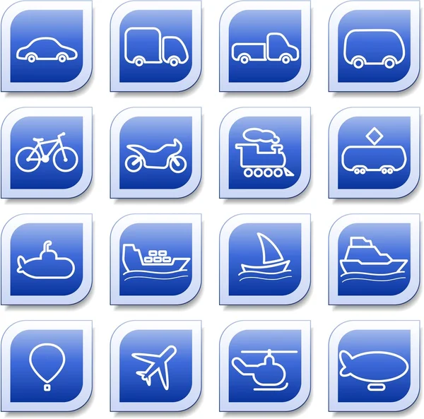 Iconos de transporte Ilustración de stock