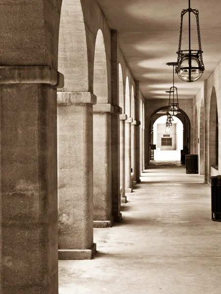 Archway in sepia. — Stock Photo, Image