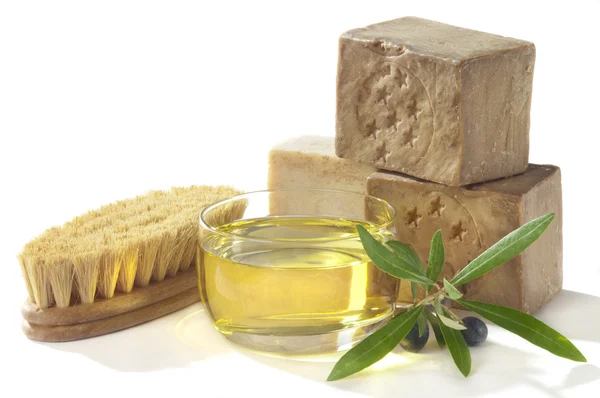 Savon de bain huile d'olive — Photo