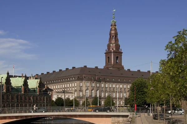 Kopenhagen slotsholmen dänisches Parlament christiansborg — Stockfoto