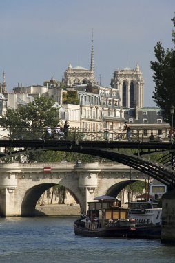 Paris view of the river Seine clipart