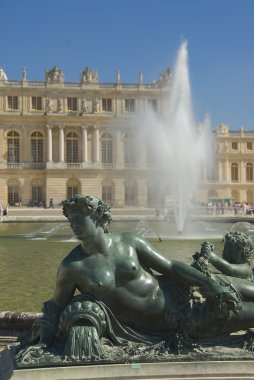 Royal residence Versailles fountain clipart