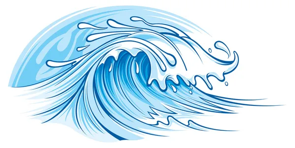 Океан хвилі Стокова Ілюстрація