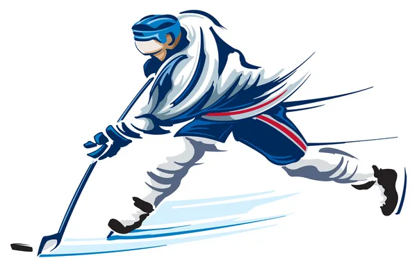 Hockeyspeler — Stockvector