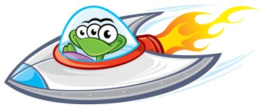 Alien spaceship clipart