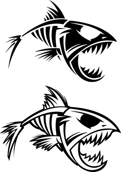 Риба скелет Ліцензійні Стокові Ілюстрації