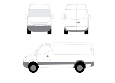 Delivery van clipart