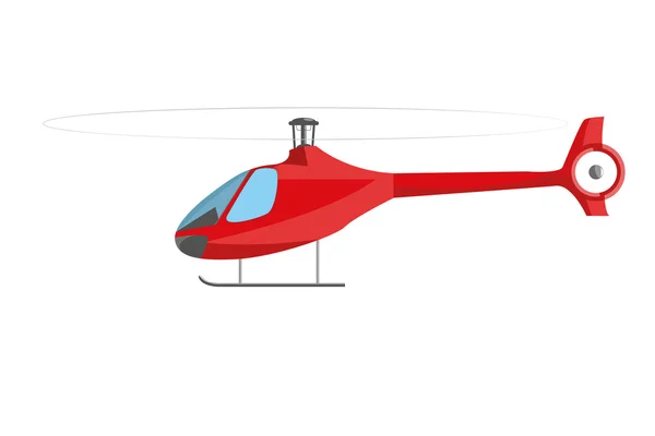 Rode helikopter — Stockvector