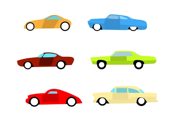 Hot rod voitures de couleur — Image vectorielle