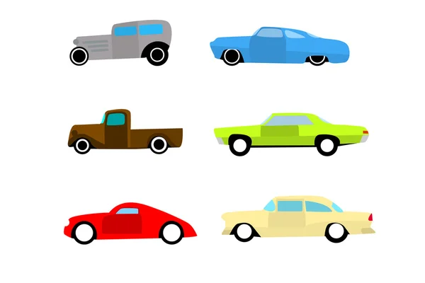 Hot rod coches de color — Archivo Imágenes Vectoriales