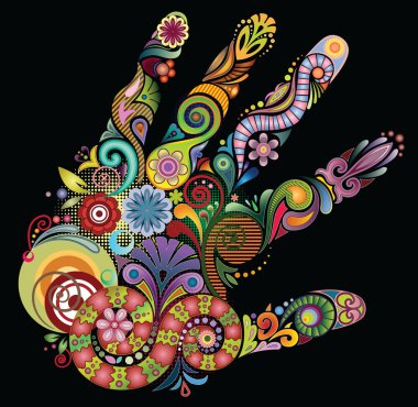 Hand from colors clipart