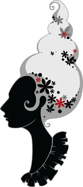 Lady with a hairdress — Stock Vector