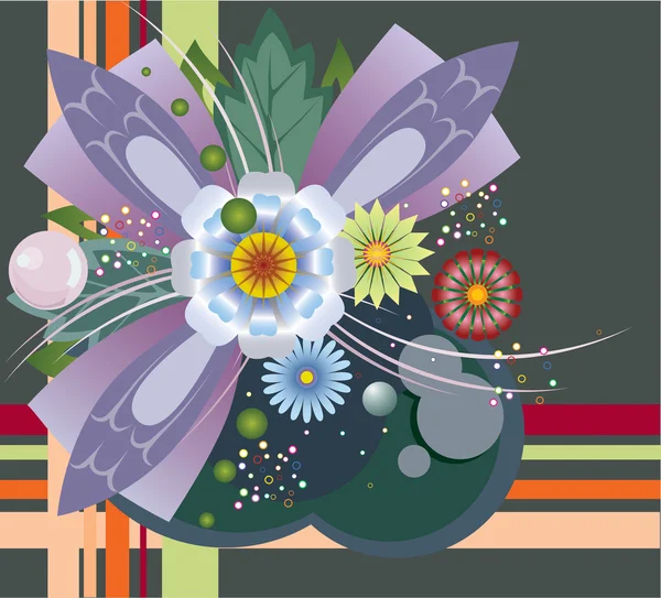 Composición floral — Vector de stock