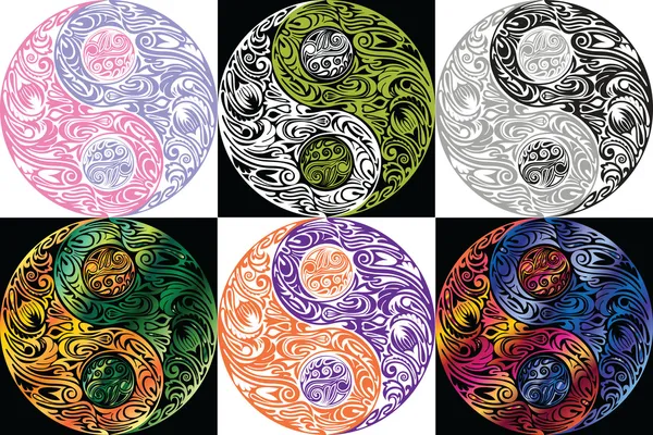 Oost-symbool het yin-jan — Stockvector