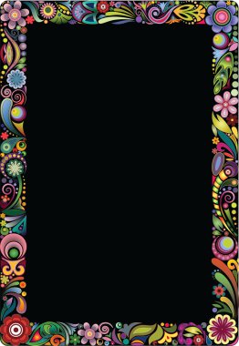 Frame of the colors on a black background clipart