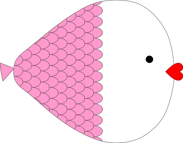 Petit poisson rose — Image vectorielle