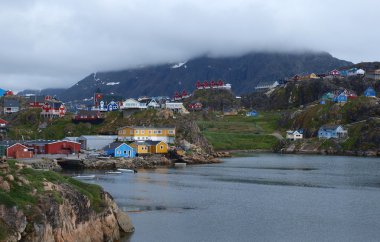 Sisimiut town, Greenland. clipart