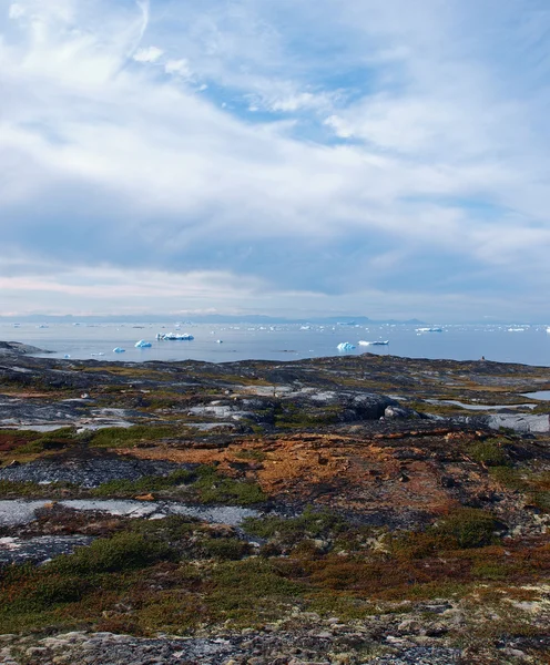 Jord och hav, Grönland. — Stockfoto